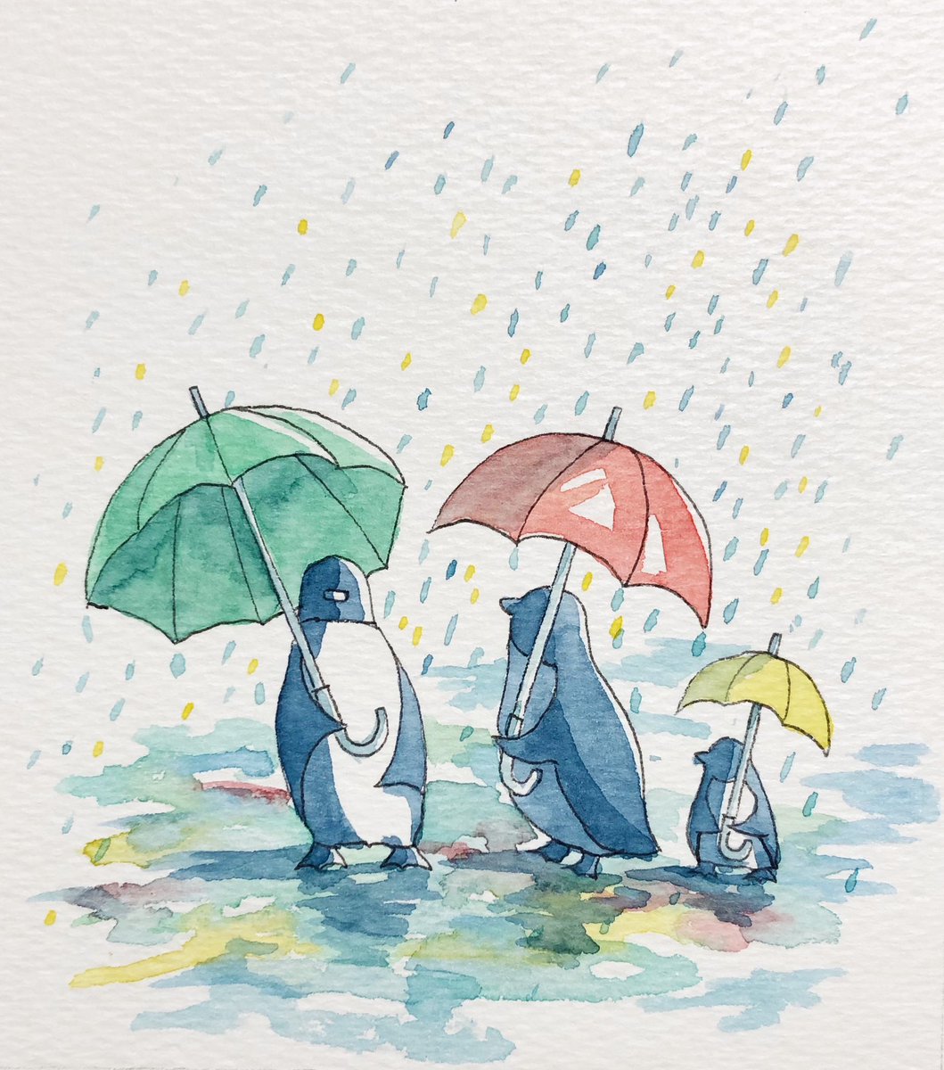 「今日はたくさんのペンギンが見れそうですね#世界ペンギンの日 」|ペンギンラッシュのイラスト