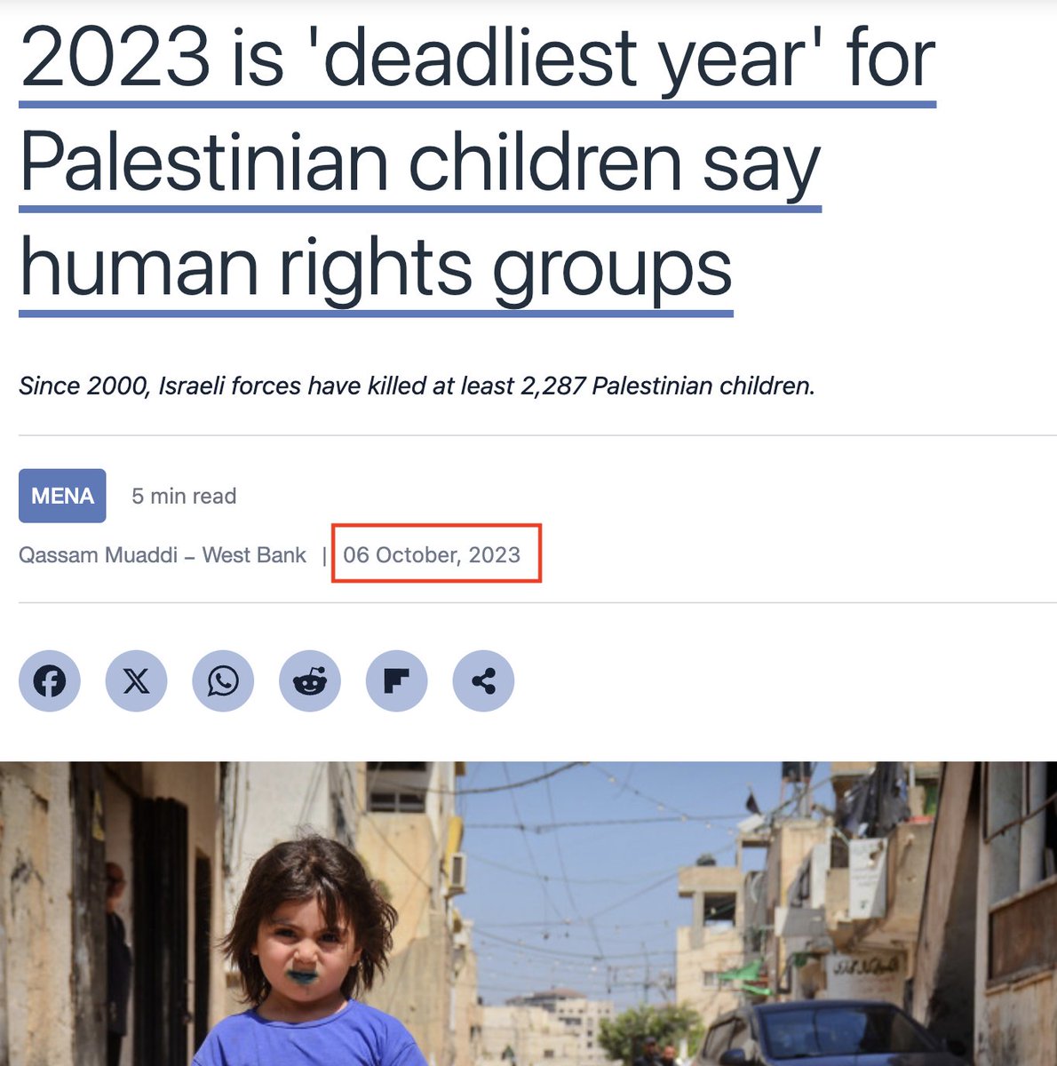 It's almost like it didn't start on October 7, 2023 
...  right ? ... 

#IsraelisATerorristState 
#Genocide_in_Gaza 
#BeforeOct7th