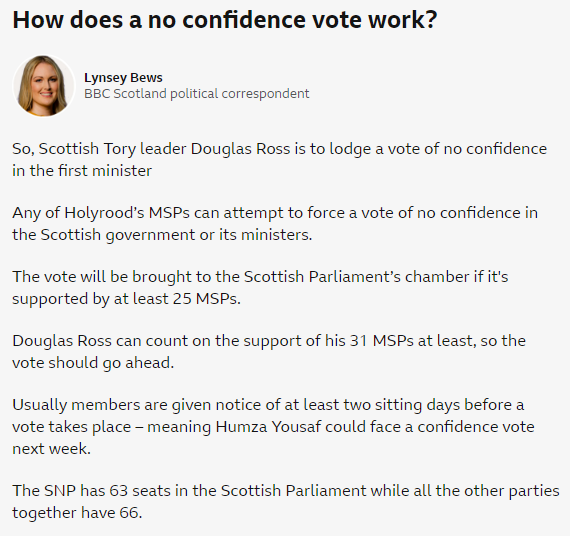 BBCScotlandNews's tweet photo. First Minister Humza Yousaf faces no confidence vote after collapse of power-sharing deal with Greens

Follow the latest on our live page here ➡️ https://t.co/9kwVnJKyg4 https://t.co/MIViIEk3gy