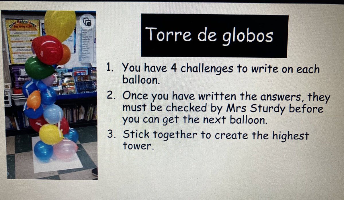 RPCC_MFL's tweet photo. @TL_RPCC Y11 revised tense formation this morning by practising common verbs in the past/present/future/ conditional tenses. The highest tower created was almost as tall as Mrs Sturdy! 🇪🇸 https://t.co/E7O7iAOtY1