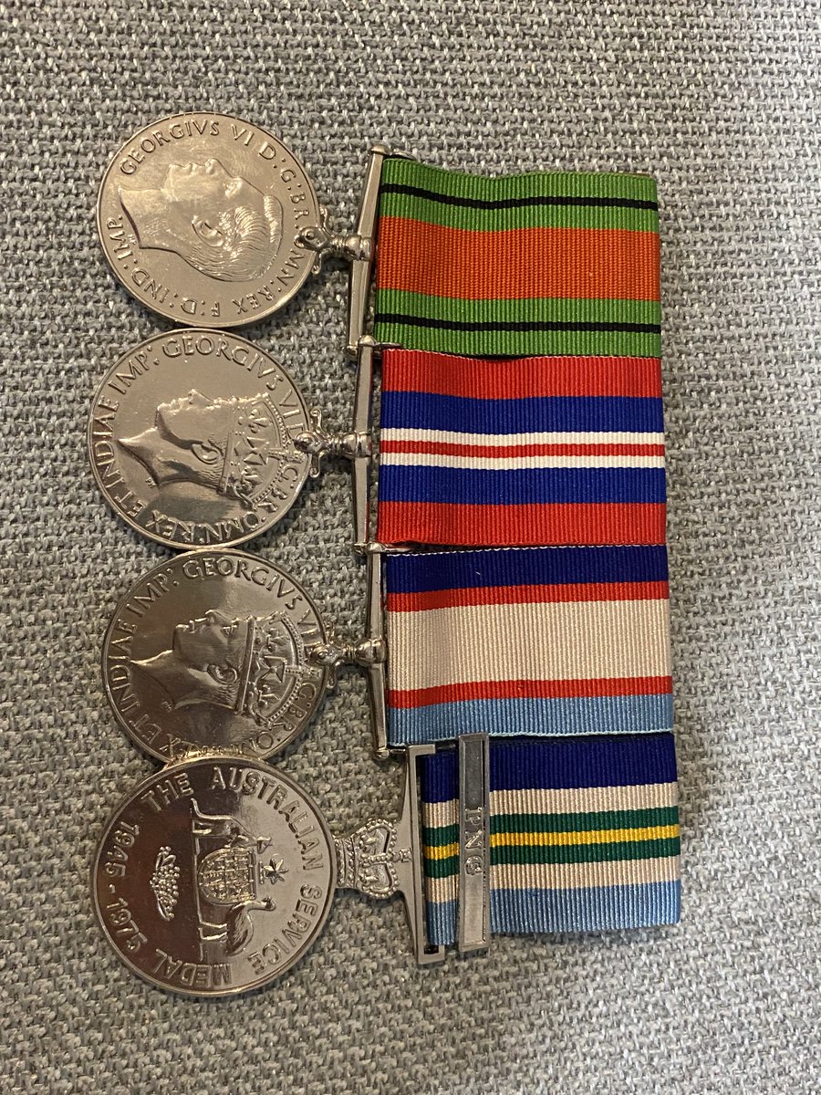 #ANZAC Day. My dad’s medals. Proud of him. Prisoner in PNG. Patrolled on #Kokoda trail. Lacked support for #PTSD. Self medicated. Became violent & Alcoholic. Told to man up. Patriarchy kills men too. #War