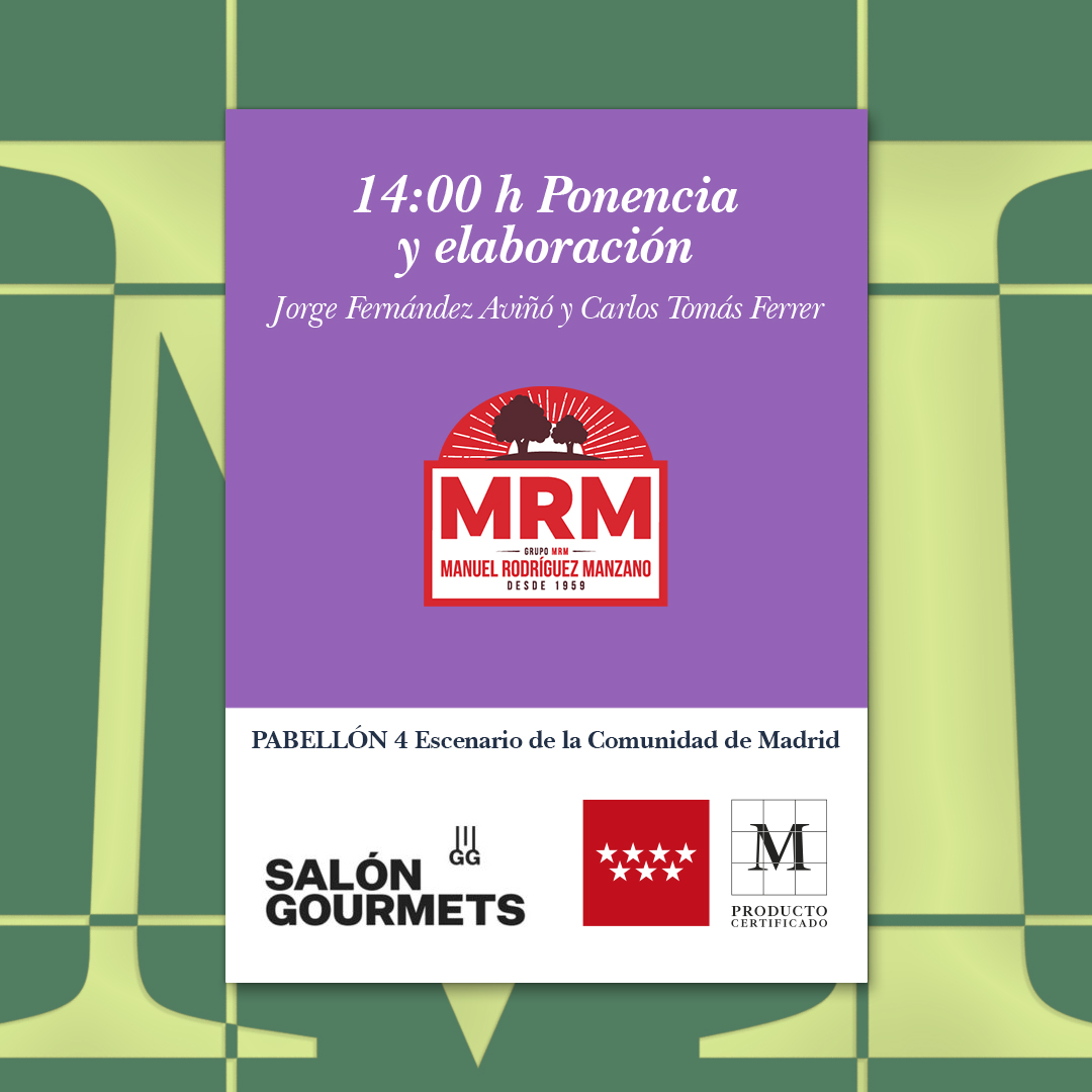 🍽️ SHOWCOOKING 🍽️

#SalonGourmets llega a su fin, pero no sin que antes #MRM te lleve de vuelta a la #cocinadelaabuela con sus guisos tradicionales adaptados a los nuevos tiempos 🍲✨

Disfruta a las 14 h de nuestra última actividad de #SG24 😋

#ProductodeMadrid
#Gastronomía