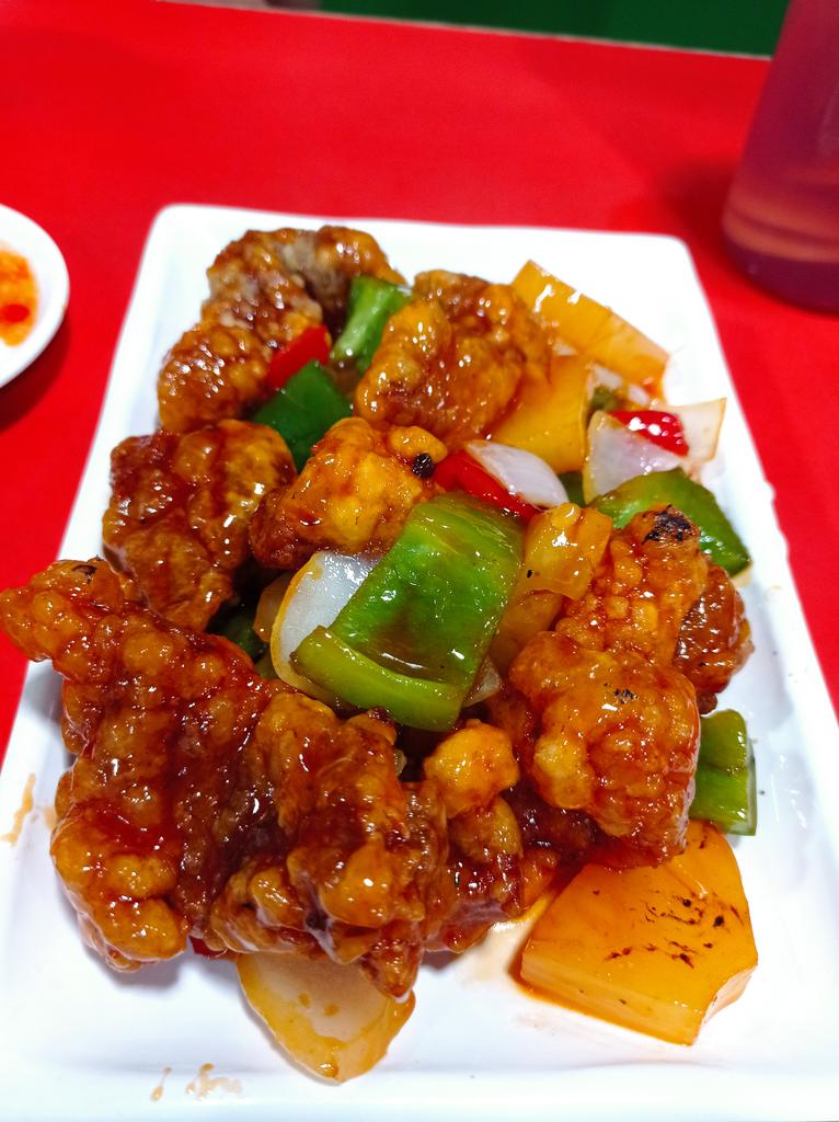 Thursday night ~ Sweet and sour pork with pineapple😋 Have a good day friends