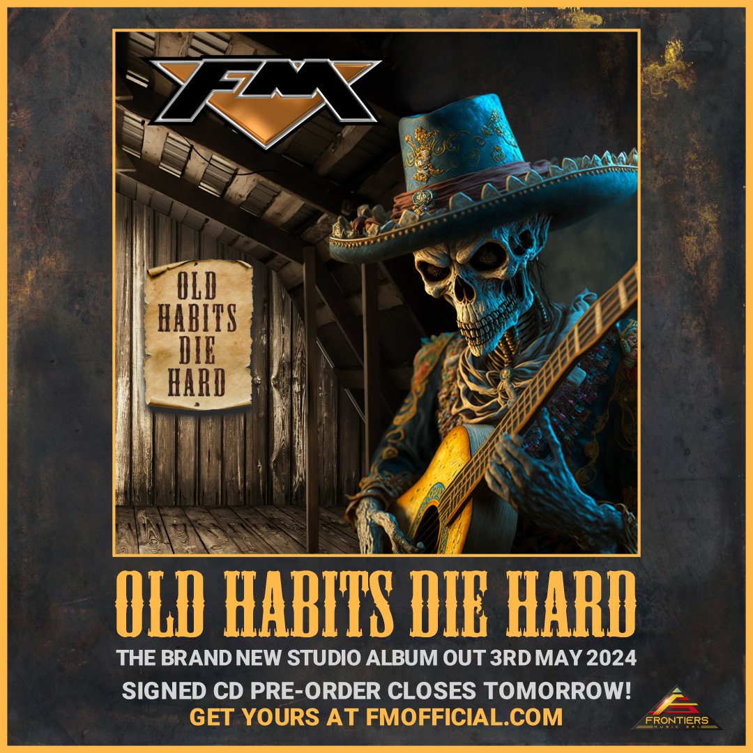 If you haven't got around to ordering yet, please note the last day to pre-order your exclusive signed copy of our new album is tomorrow, Friday 26th April. 
Head to bit.ly/fm-old-habits-…

#oldhabitsdiehard #newalbum #preorder #signedcd #melodicrock #RockFM #classicrock