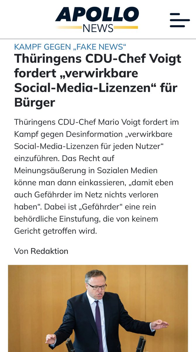 Das sind ja ganz neue Ideen aus den Reihen der selbsternannten demokratischen Parteien! Man könnte beispielsweise ein Punkte-System einführen. Und wer besonders brav ist bekommt noch andere Vergünstigungen. „Social Credit“ wäre ein toller Name dafür. apollo-news.net/thueringens-cd…