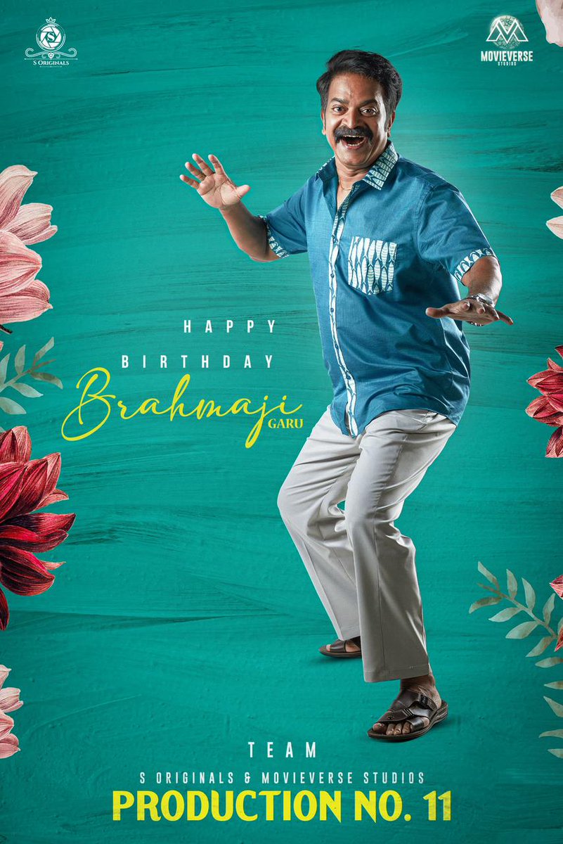 The Team of @SOriginals1 Production No.11 wishes the supremely talented actor @actorbrahmaji garu a very happy birthday