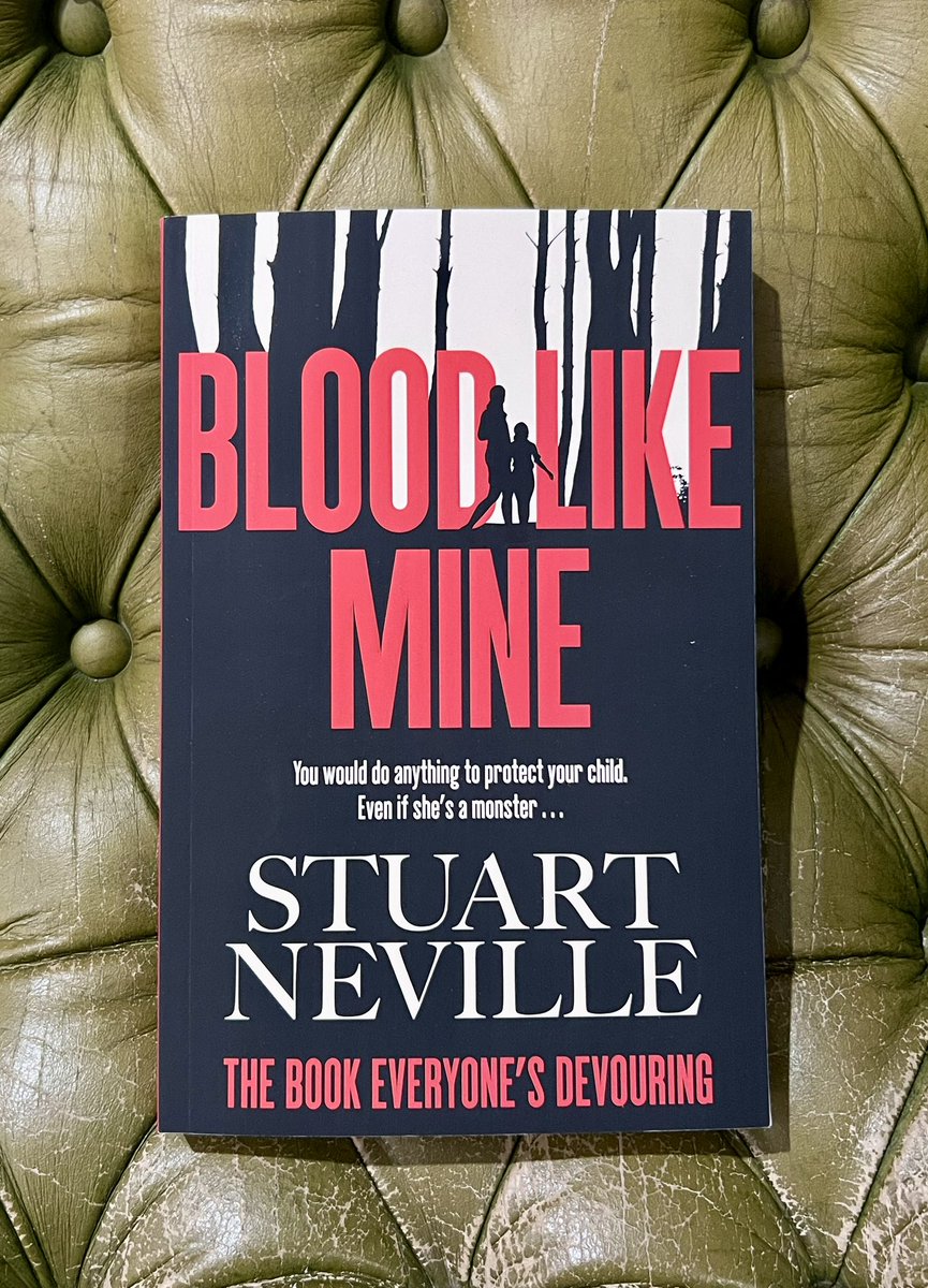 So very excited to sink my teeth into this dark creature by @stuartneville. Both @SJIHolliday and @callytaylor raved about it when they came on @readburiedpod. Thank you kindly, @LaurieMcShea @simonschusterUK #bloodlikemine