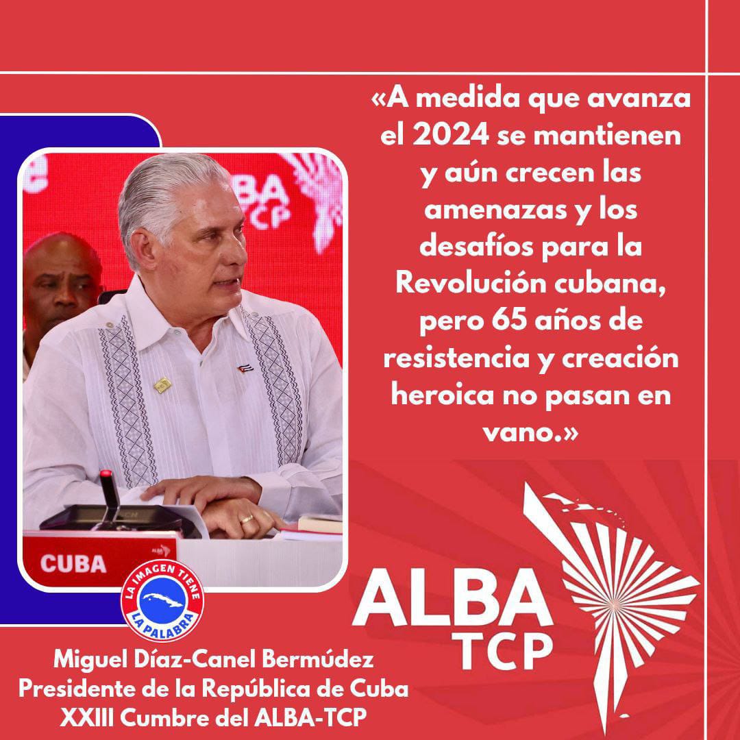 “Ante las pretensiones imperialistas, reafirmamos nuestro más absoluto compromiso con la unidad, la defensa de nuestras soberanías y la paz.” #Cuba 🇨🇺 #YoSigoAMiPresidente