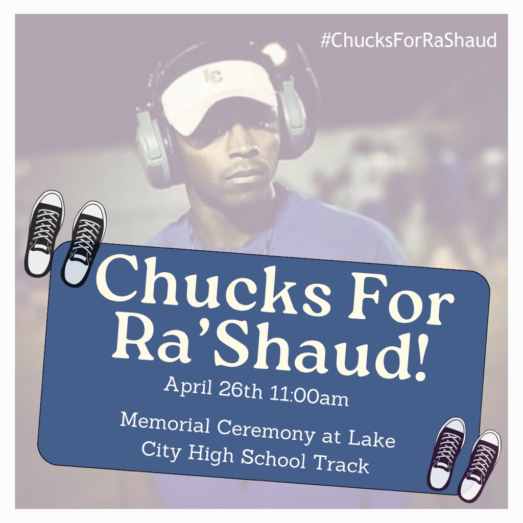 Tomorrow is our annual Chucks for Ra’Shaud Day to honor Ra’Shaud Graham’s legacy. It is unreal that it has been 4 years , but his impact still resonates. Please wear your Chuck Taylors, encourage your students/coworkers to do the same, and share pics with #ChucksForRashaud