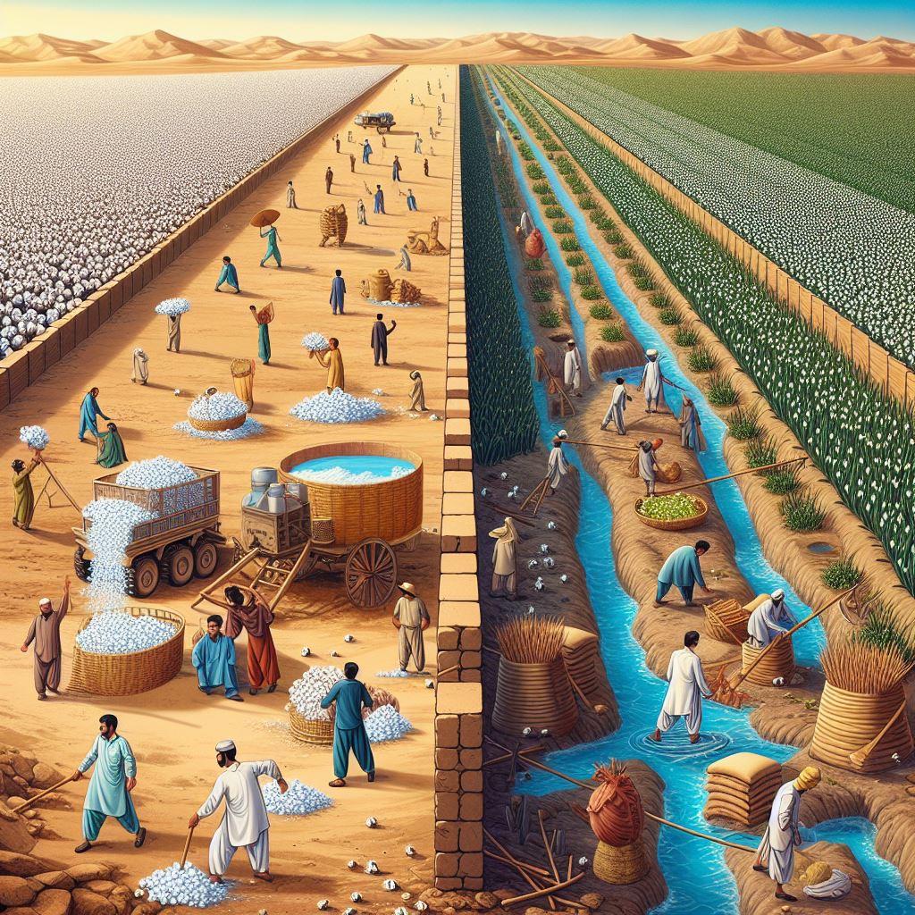 Balochistan's climate is ideal for cotton cultivation, yet many farmers opt for water-intensive crops like onions.  Agriculture Department, Govt. of Balochistan should launch a campaign to promote cotton and other less water-demanding crops. #Balochistan #Farming #WaterManagement