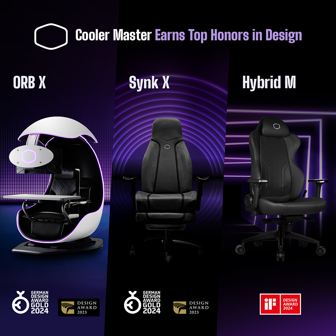 شغفنا لتقديم حلول غير تقليدية أوصلنا للعالمية. تحية كبيرة لنجومنا – ORB X و Synk X و Hybrid M – للحصول على مرتبة الشرف من خلال التصميم الرهيب، وتقديم أحدث التكنولوجيا! 👑

#CoolerMaster #MakeItYours #OrbX #SynkX #HybridM #Immersive #خليها_على_طريقتك #إلعبها_على_طريقتك