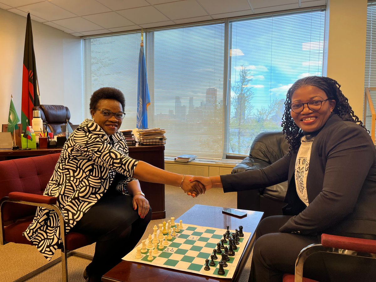 I never knew the ambassador to @UN Dr Agnes Chimbiri Molande until Chess through @thegiftofchess introduced me to her . Chess connects ...