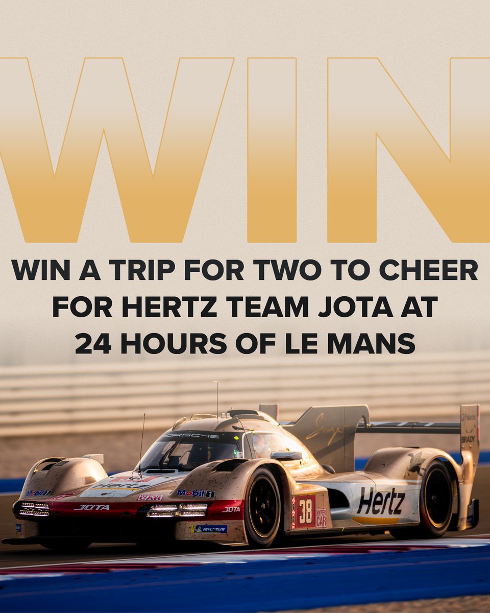 Win a trip for two to Le Mans this year with Hertz Team JOTA 🙌 Head to the link below for all the info and the T&C's! linktr.ee/jotasport Good luck!