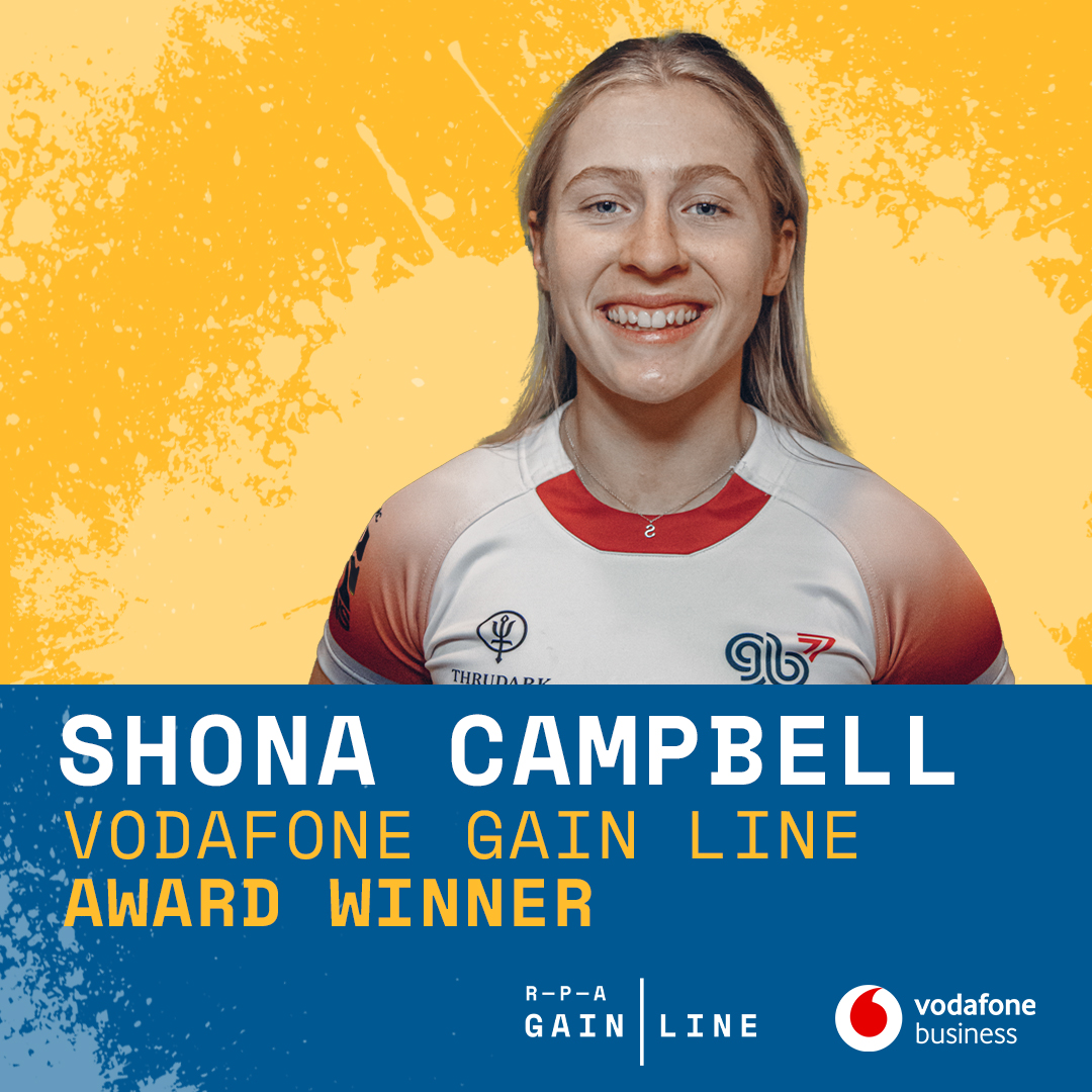 Congrats to @shonacampbell76 from @GBRugbySevens for winning the 4th Business Gain Line Award of the 2023/24 season! Balancing studies & sport - what an inspiration. ✨ Read more: vodafone.uk/RPA_Shona @theRPA