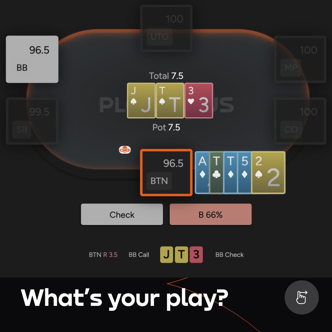 ♠️#dailyquiz no. 157: How would you play? | PLO 5cards / BU vs BB / 100 bb (postflop)♠️