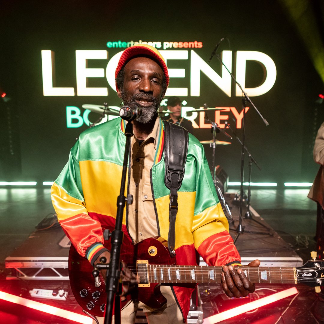 Get ready to groove to the rhythms of reggae! 🎵 Legend The Music of Bob Marley, is coming to our stage TOMORROW! Get ready to sway to the timeless tunes of reggae's greatest icon. 🎤 🎫 last few tickets remaining: bit.ly/3Rx4w8T