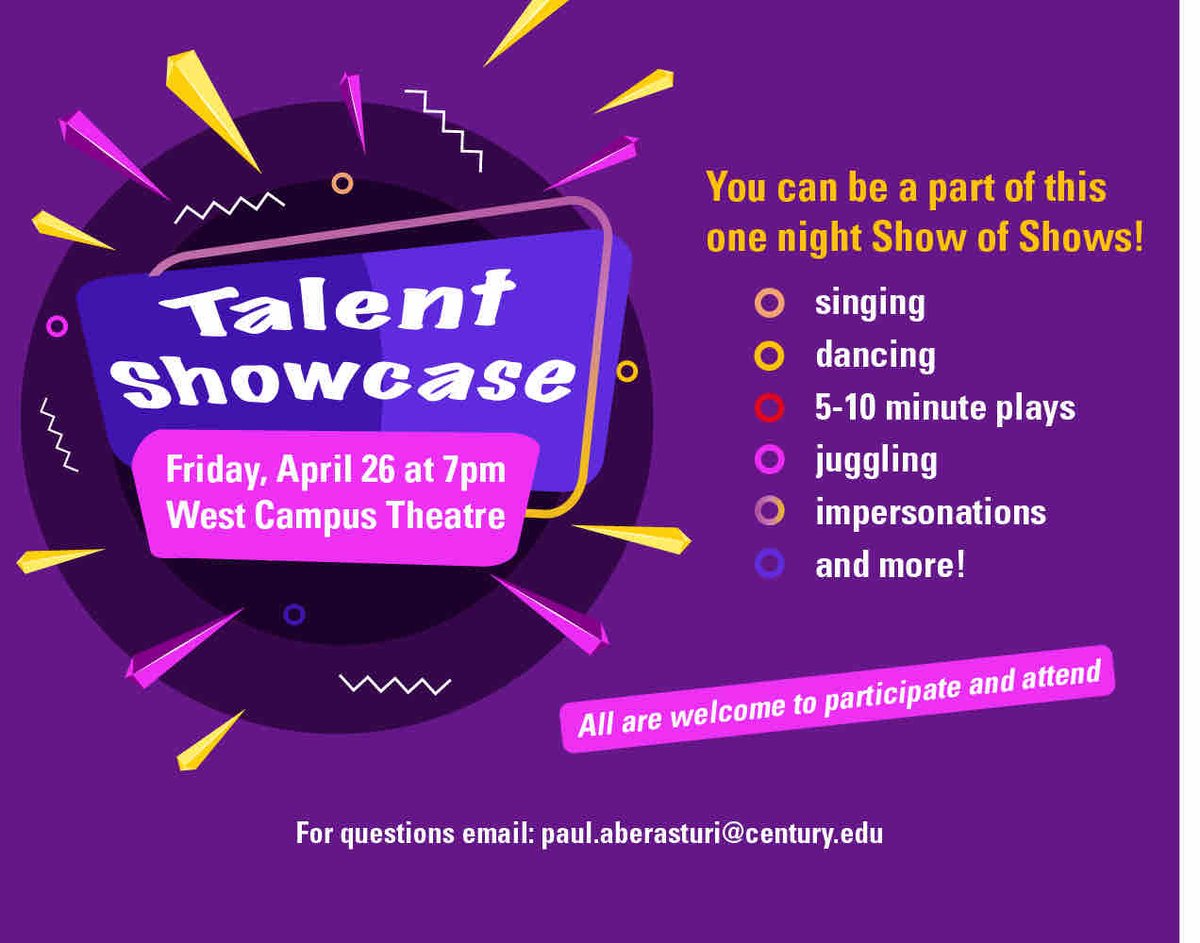 centurystudlife's tweet photo. Friday, April 26 at 7pm
West Campus Theatre https://t.co/jfaZWTHoo1