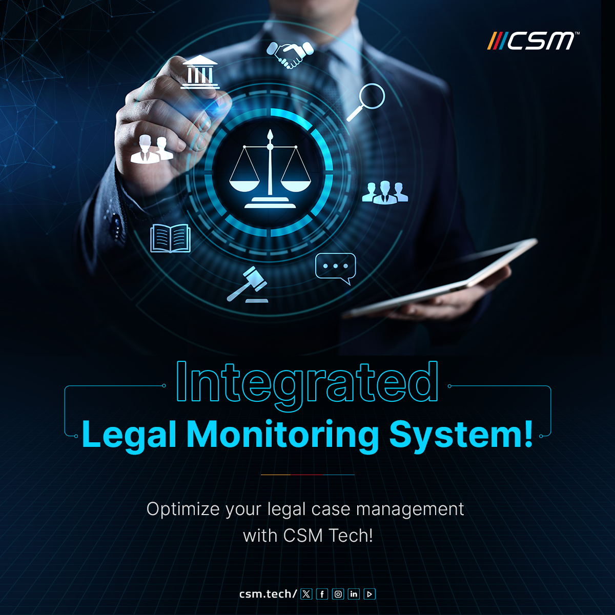 Track Your Case, Monitor Progress with CSM Tech's Integrated Legal Monitoring System! Experience optimized case management that ensures accountability, compliance, and timely resolutions. 👉 Learn More: bit.ly/CSM-ILMS #CSMTech #LegalMonitoringSystem