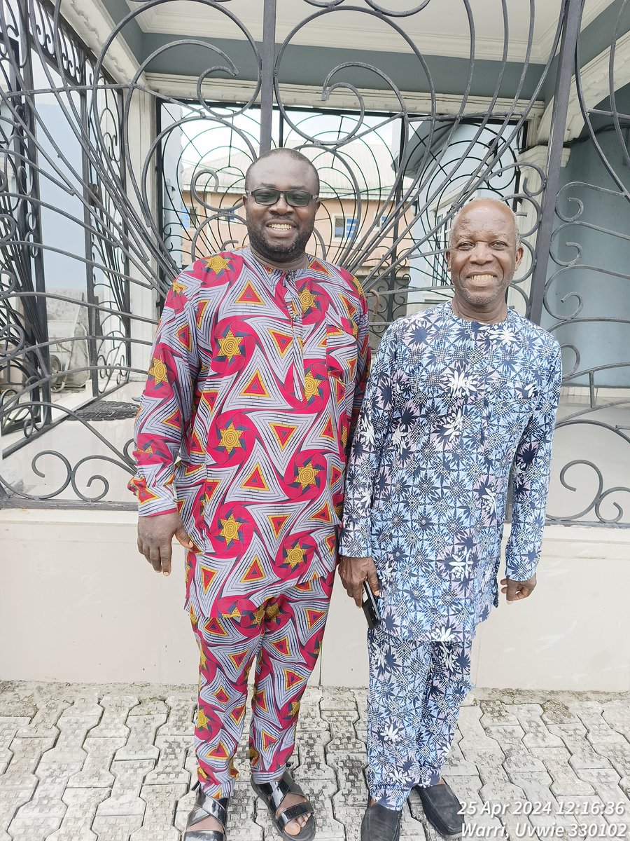 OmonighoBOtanoc's tweet photo. ...Nice to physically reconnect with one of my most inspiring mentors -
Emeritus Professor J. O. Asalor✅🙏🏽
#CelebrateLife
#GreatestUNIBEN
#KnowledgeForService
#ExcellenceAndRelevance
#Integrity https://t.co/FEDOMoPbZw