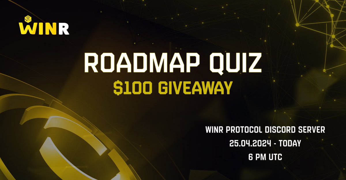 If you are a WINR OG community member, you can win $100 in our quiz later today! Join: discord.gg/winrprotocol