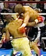 26 yrs ago April 25: Roy Jones Jr. stops Virgil Hill in 4, cruiserweights, Coast Coliseum, Biloxi. In one of the great KO’s of all time, Jones lands a pulverizing right to Hill’s body that makes him grimace before dropping him in agony on his side. It reportedly cracks his ribs.