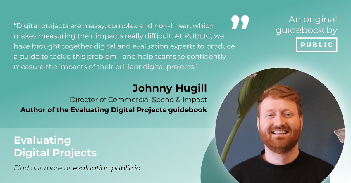 🔀 Hear from one of the authors of our recently launched guidebook, Johnny Hugill, as he shares why digital projects are different when it comes to evaluation. Learn more in the blog below ⬇️ public.io/blog-post/meas…