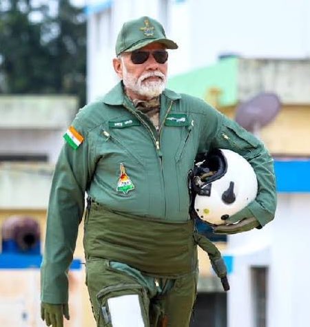 At least CM Punjab was looking smart in uniform. Modi jee needs to find a top gun type of gear. This uniform is looking a bit shabby. Looks like he is going to take off in a rickshaw.