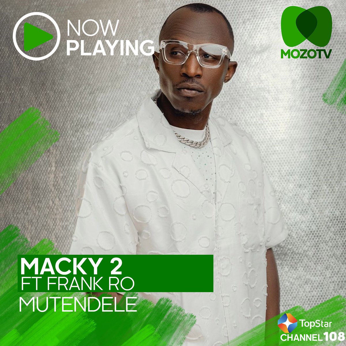 New Music, New vibes!💃🏽
 Macky 2 ft Frank Ro - Mutendele 💃 #NowPlaying 

Tune In Now! TopStar Channel 108 and 544 on DTH (Dish)💚
Also, install the Startimes APP via the link below 👇🏾:
play.google.com/store/apps/det…...  
@Macky2umupondo 

#ARefreshingExperience #NowPlaying