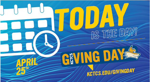 Today is the day! Be a part of KCTCS Giving Day and contribute to empowering Kentucky's future workforce! Your support can change lives. Visit bit.ly/3whnutz to donate and make an impact! #KCTCSProud #GivingDay