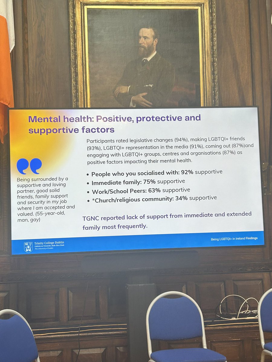 At the launch of our Being LGBTQI+ in Ireland study led by @Cillmurry Sobering findings that LGBTQI+ people still experience high levels of self-harm/suicidal behaviour and mental distress. Positives to report also with legislative changes having a positive impact. @TCD_SNM