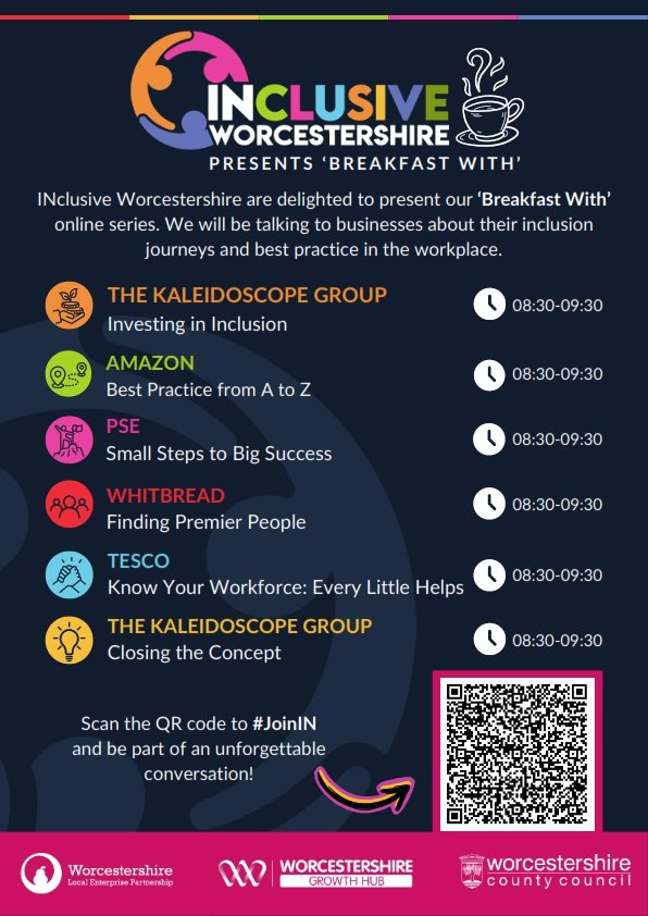 Join 'Inclusive Worcestershire: Investing in Inclusion' by @worcscc. Embrace diversity, explore strategies, and network for growth. Discover practical approaches, case studies, and collaborative opportunities. Secure your spot: worcestershiregrowthhub.co.uk/event/inclusiv… #JoinIn #Worcestershire