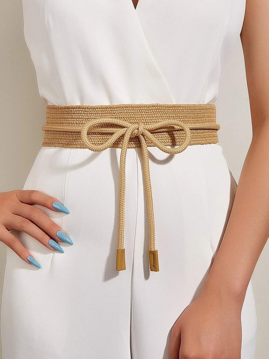 Choose now fas.st/Otberh Tie Front Bowknot Weaved Wide Belt for Women, Color Camel, Activity: Daily, Vacation

Add a stylish statement to your daily and vacation outfits with this chic tie front bowknot weaved wide belt in camel color.  

#WideBelt #BowknotBelt