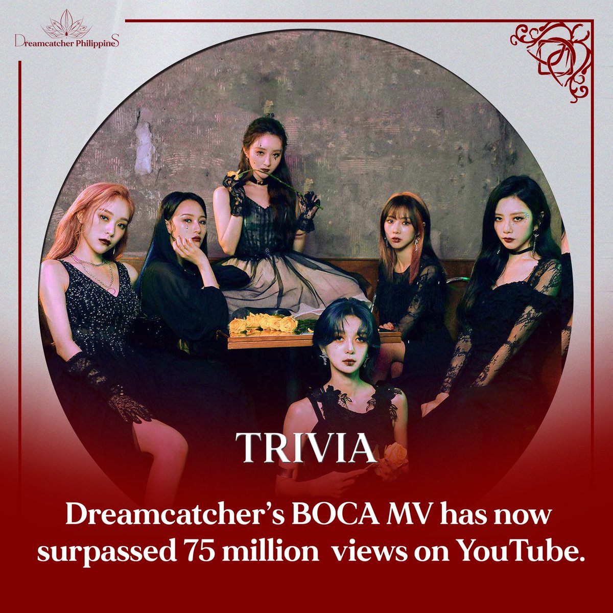 [📖] TRIVIA THURSDAY 042524

DID YOU KNOW?

Dreamcatcher's Most Viewed Music Video BOCA has surpassed 75 millions views on YouTube

#DREAMCATCHER #드림캐쳐 #DC_TriviaThursday