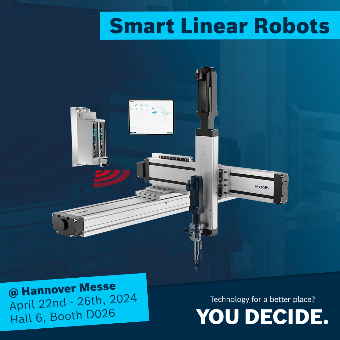 Discover #BoschRexroth's Smart Function Kits @HANNOVERMESSE – smart robots for automation. Versatile interfaces connect tools for various tasks. Optimize production processes with us. Technology for a better place? You Decide. #HM24 #HMRexroth24