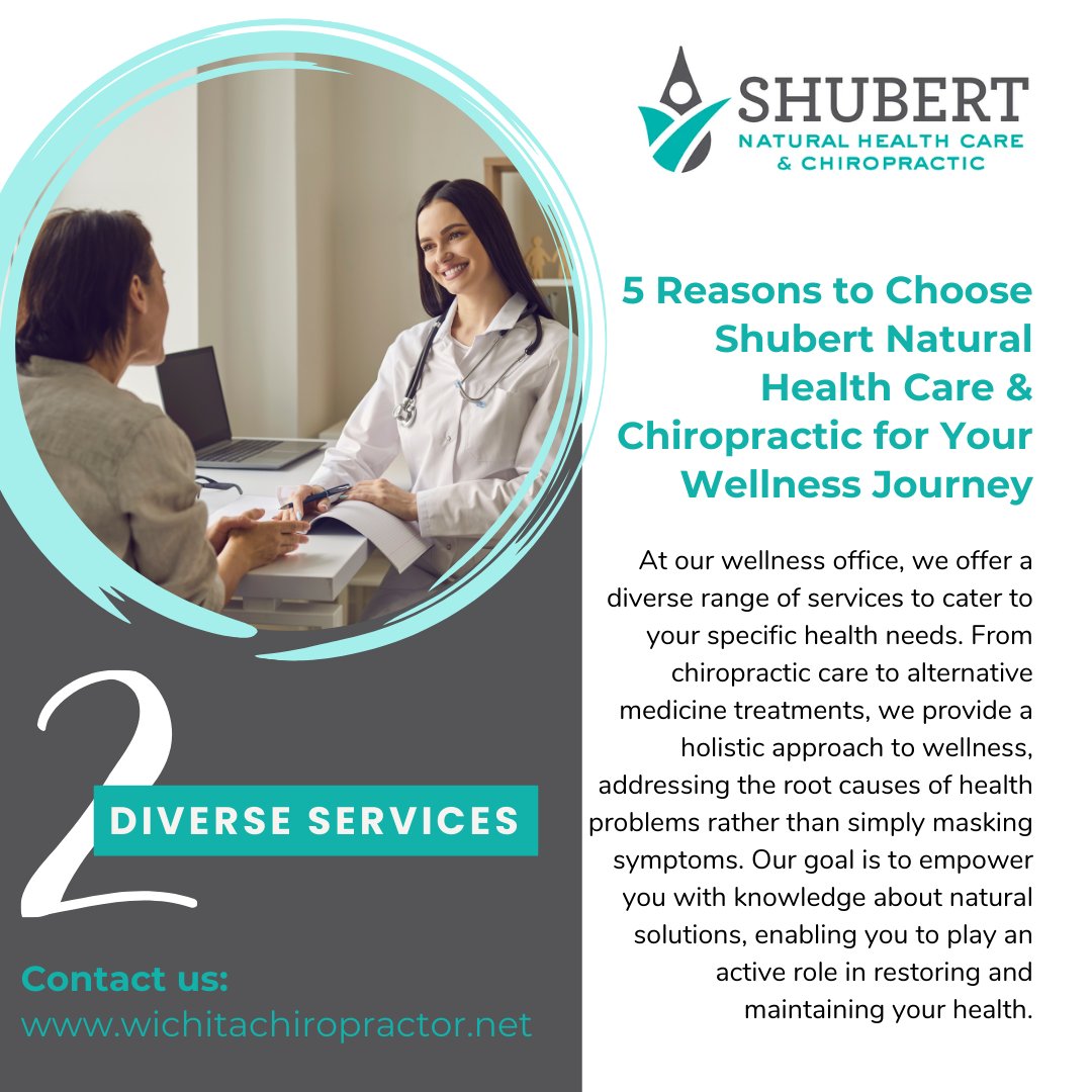 🌿 Elevate your wellness journey at Shubert Natural Health Care & Chiropractic! 🌐💆‍♂️ Choose us for diverse services, a holistic approach, and empowerment through natural solutions.

#WellnessWithShubert #NaturalHealthCare #EmpowerYourHealth