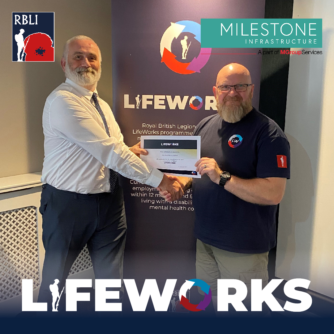 Our Lifeworks course has been in Abingdon this week, helping veterans to find a suitable role outside the military. We are pleased to have worked with our new partner, Milestone Infrastructure.🤝 If you're a veteran looking for a career move, please see brnw.ch/21wJags