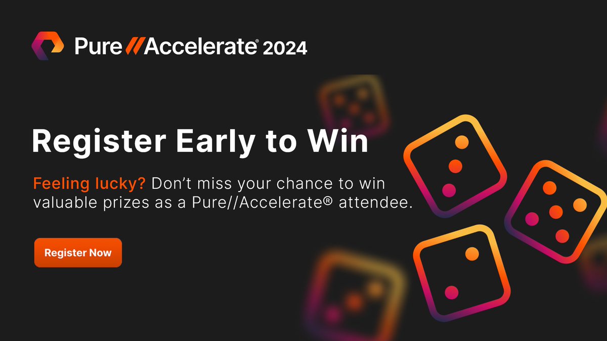 Don’t miss your chance to win exclusive prizes, including tickets to the Sphere, by registering for Pure//Accelerate 2024 & booking your stay. Enter to win by May 10! See details: purefla.sh/4a01AZW

#PureAccelerate #data #DataStorage #IT #innovation #technology