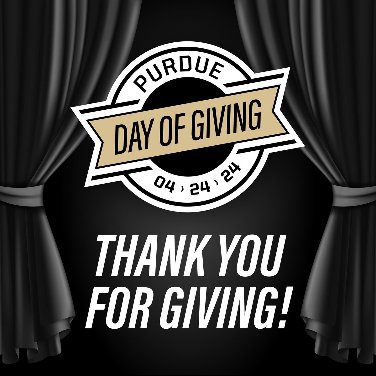 A massive thank you to everyone who donated to Convos yesterday on #PurdueDayofGiving! Your support empowers the arts and helps create unforgettable moments through the power of performance. 💛🖤
