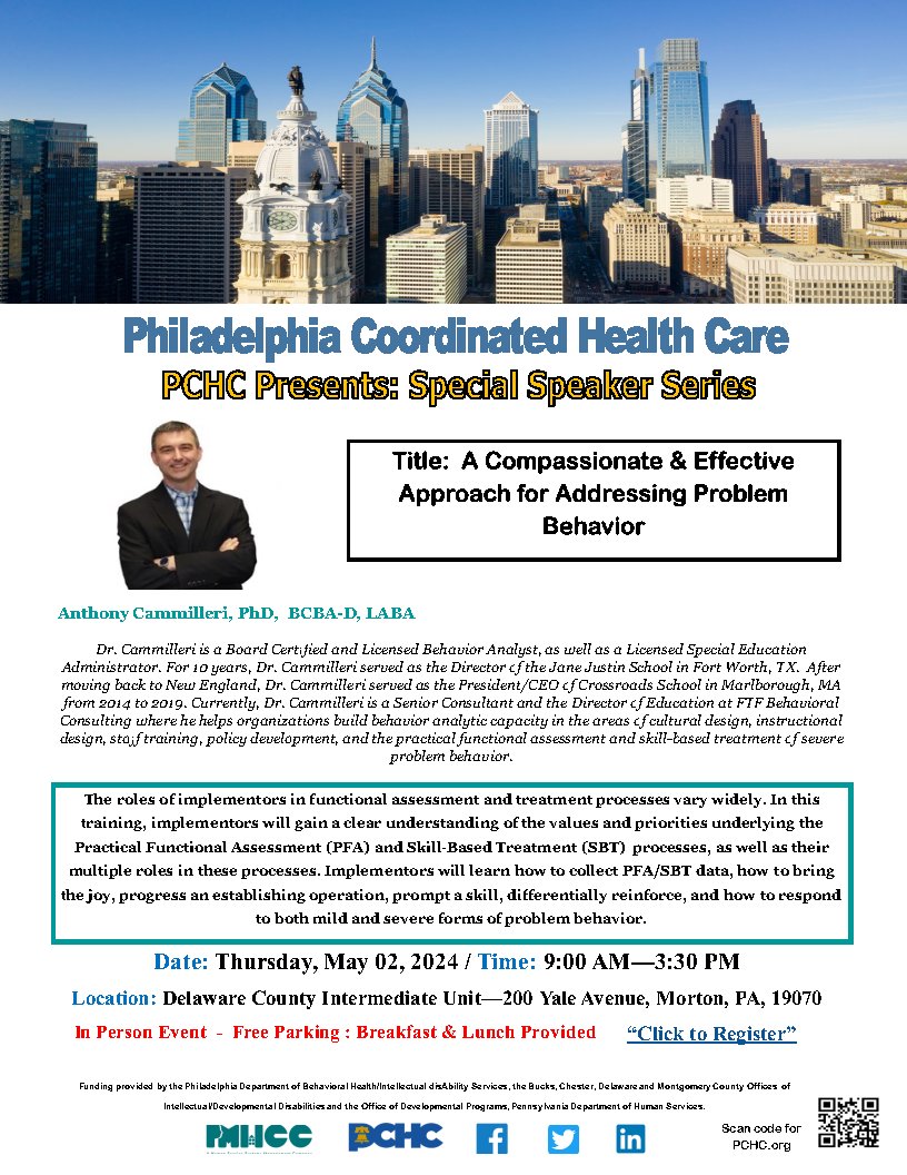 Don't forget to register for the 2nd event in our Special Speaker Series pchc.org/training.html#… #AutismAcceptanceMonth #IntellectualDisabilities #directsupportprofessional #DisabilityAdvocate #PAEvents #neurodiversity #snowapproach #teepasnow #PositiveApproach #PAC