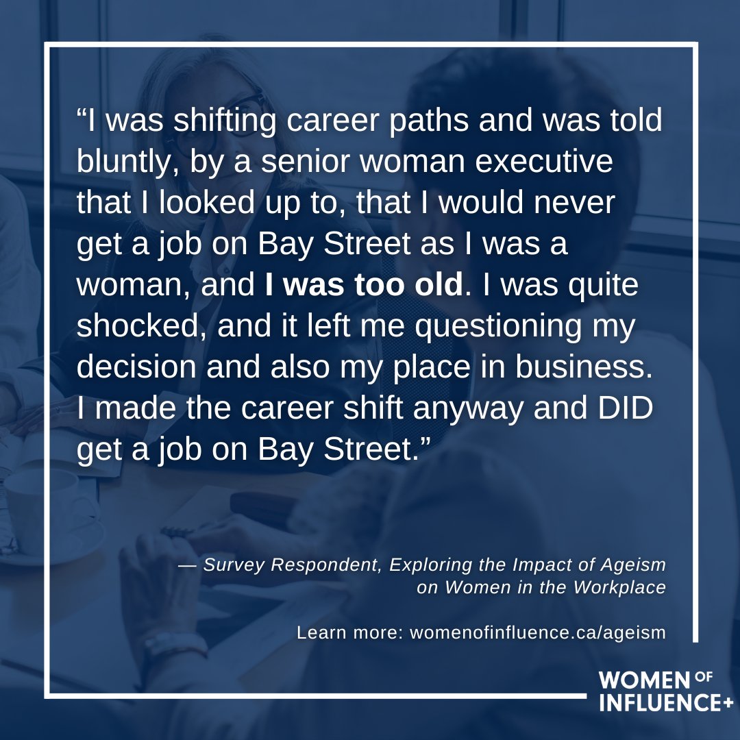 How does ageism shape the careers of women? This question is at the heart of 'Exploring the Impact of Ageism on Women in the Workplace,' our international survey examining over 1,250 working women's encounters with age-related discrimination. womenofinfluence.ca/ageism