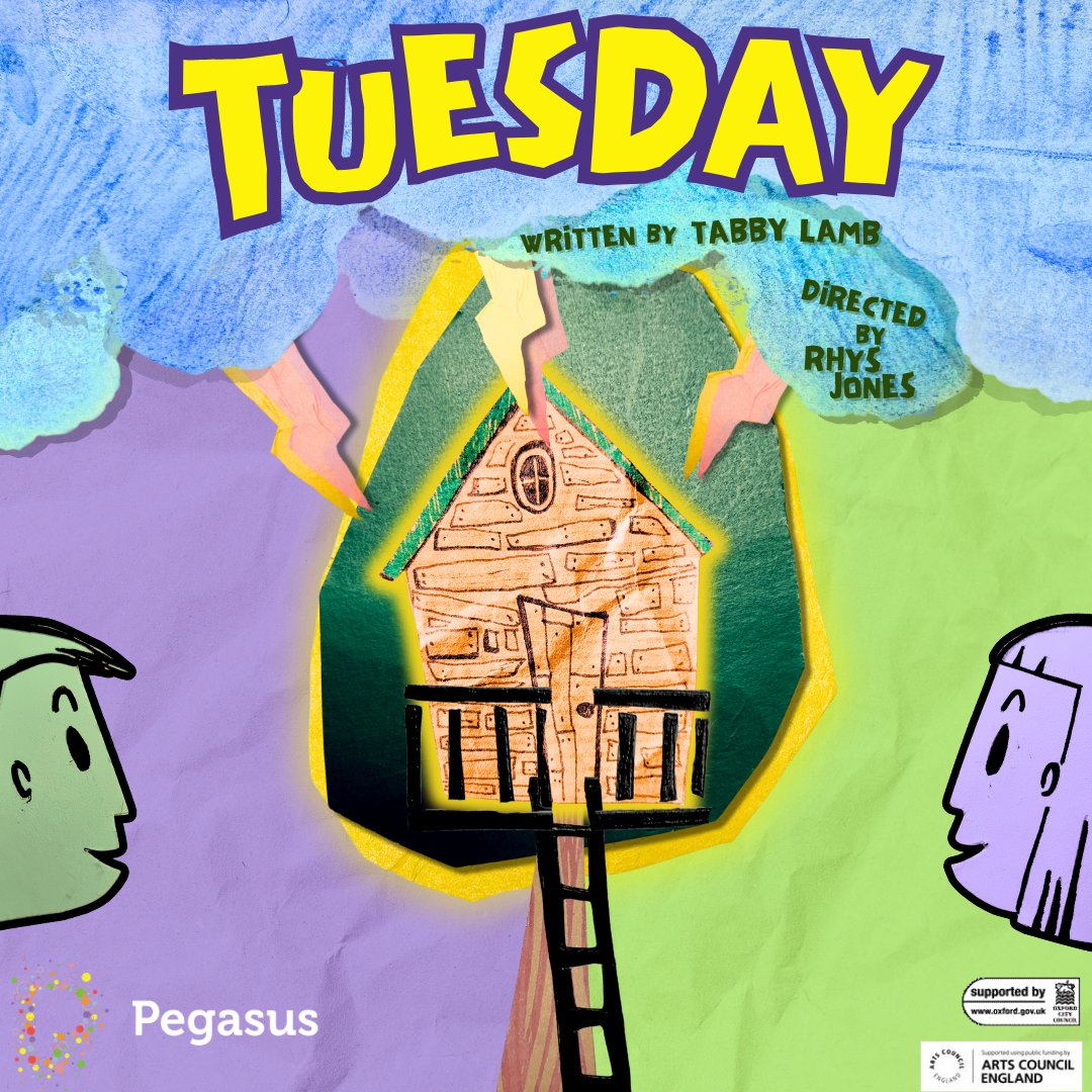 Our friends at @Pegatweet are thrilled to announce the premiere of Tuesday, a new family show written by award-winning Playwright & former Playhouse Playmaker @TheTabbyLamb (Happy Meal) & directed by @MorganMagic (@MorganandWest) ow.ly/IXEo50RnR4W Fri 3 - Sat 4 May, Age: 8+