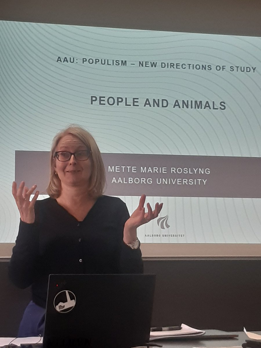 Two v interesting & topical presentations @OscarGarAgu & mette marier Roslyng on populism, nature & animals @DEMOS_AAU