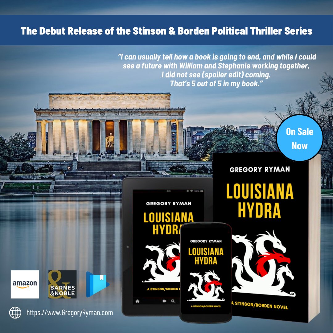 Combining tech-savviness, wry dialogue, and an unsettling vision of criminality in the 21st century, LOUISIANA HYDRA by Gregory Ryman introduces a new #politicalthriller series that'll keep you #reading well past your bedtime! #louisianahydra #booklovers #thrillerbooks