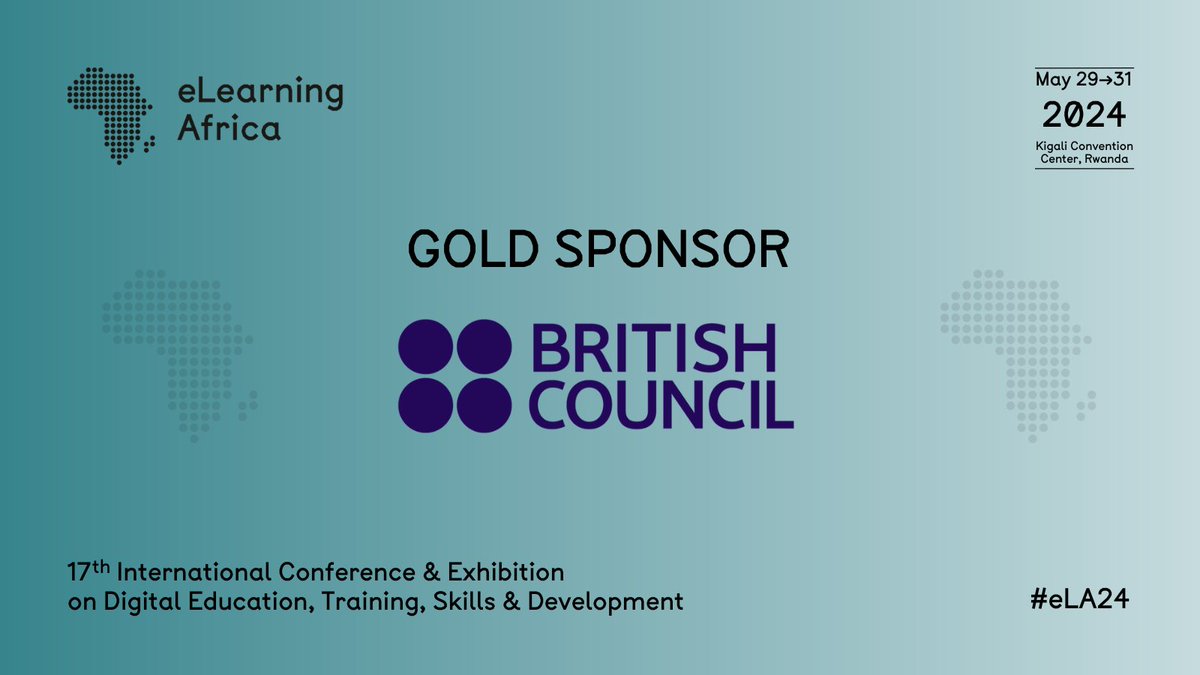 eLearning Africa is delighted to announce that British Council is Gold Sponsor for eLearning Africa 2024. Discover more here: britishcouncil.org Register now for the eLearning Africa 2024 Conference: elearning-africa.com/conference2024/ #eLA24