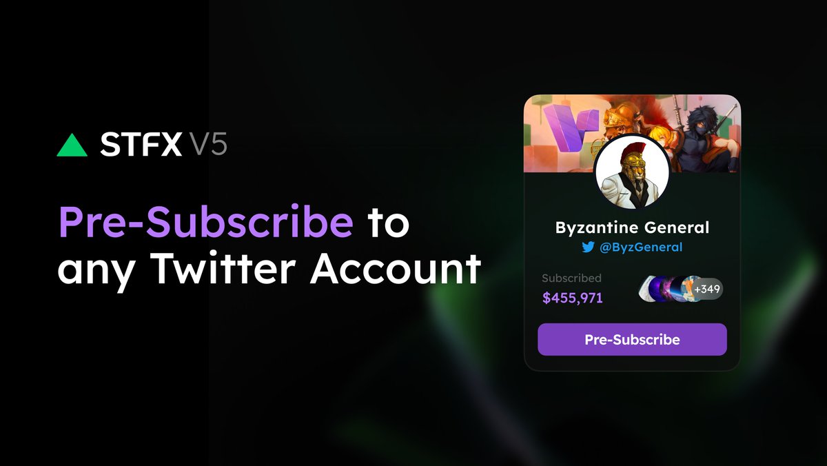 WHAT IF YOU COULD INVEST IN ANY TRADER ON TWITTER? 🚨

STFX Pre-Subscriptions are coming &amp; will let you allocate to any Twitter account 🔥

Once they join STFX they can instantly trade with their Pre-Subscriptions 📈

Tag a trader you want to see on STFX 🫡