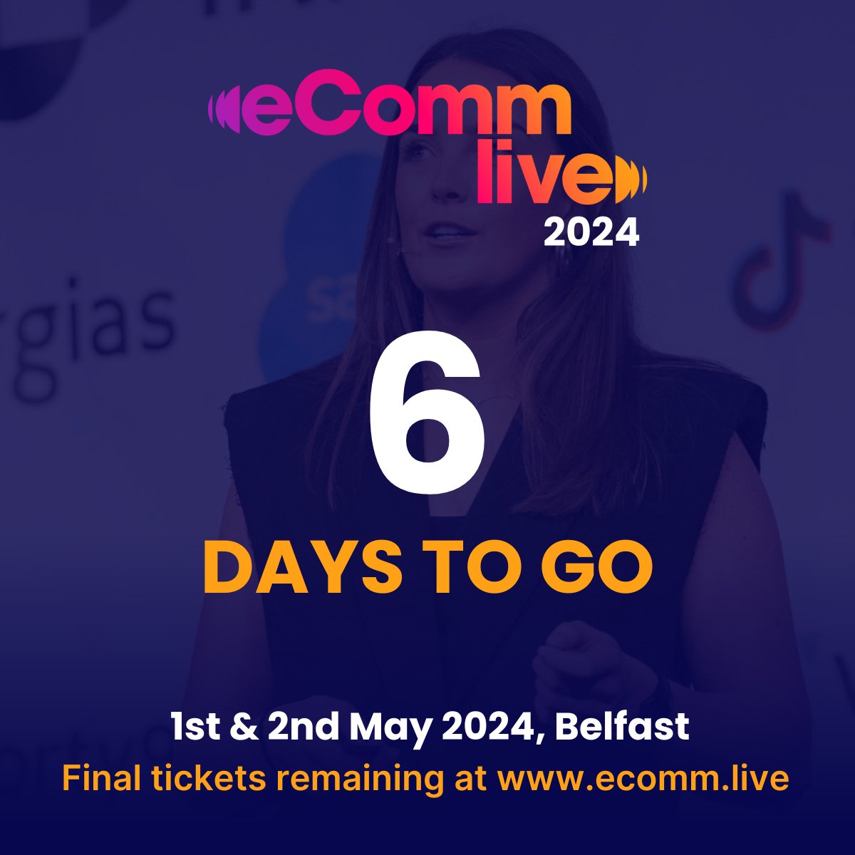 eComm_Live's tweet image. 6 DAYS TO GO! ⏰

It&apos;s almost time for eComm Live and the excitement is building! 🙌

Will we see you there? Grab your tickets now at hubs.ly/Q02v0QLm0 🎫

#eCommLive