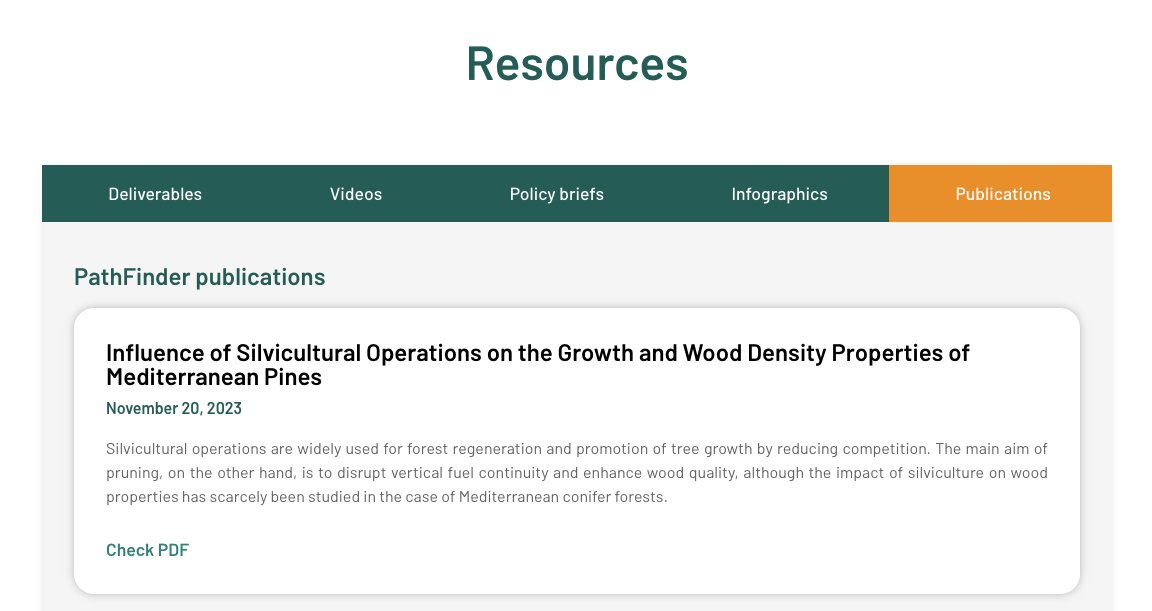 🎉 We've got a new section on our website dedicated to our publications & (if you scroll down) to papers some of our project members have published.

👉 Take a look: pathfinder-heu.eu/resources

🔗More: linktr.ee/eupathfinder

🌲#EUPathFinder
#Forestry #EUProjects #ForestMonitoring