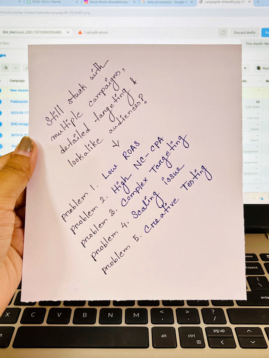 ResultMinds's tweet image. Challenges in your ad game? 🎯 

From ROAS woes to complex targeting, conquer your hurdles! 

1. Optimize ROAS 
2. Tackle CPA costs 
3. Simplify targeting 
4. Scale smarter 
5. Nail creative testing. 

Let&apos;s ace your digital strategy! 

#DigitalMarketing #AdSolutions #ResultMinds