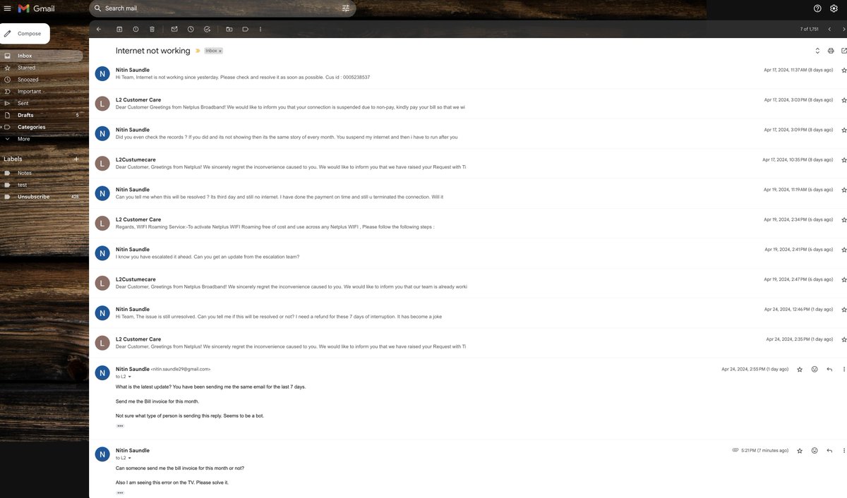 saundle10's tweet photo. @netplusofficial This is what I have to face every month. Look at it: https://t.co/D4Pm1N9mJa