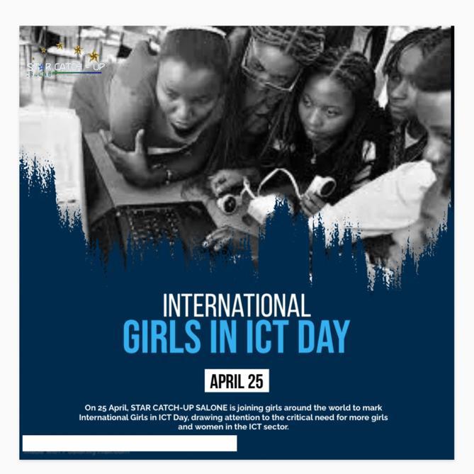starcatchupsl's tweet photo. Happy International Girls in ICT Day from 
  Star Catch-Up Salone! 

Let's celebrate the brilliance, innovation, and potential of every girl in ICT, paving the way for a brighter, more inclusive future!

 #GirlsInICT #Empowerment https://t.co/I8k8kCkfFe